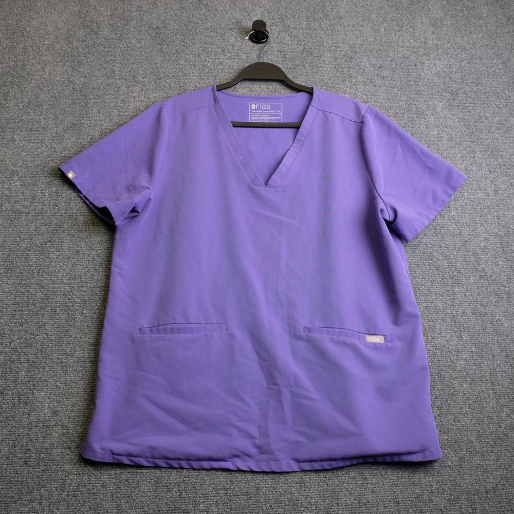 FIGS Casma Scrub Top Womens XL Purple Technical Collection Medical Nursing